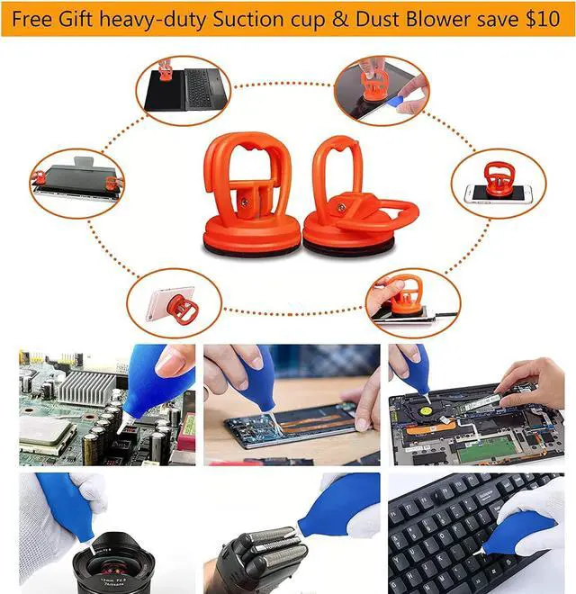 Alt view image 7 of 7 - 155 in 1 Computer Repair Kit Professional Electronic Repair Kit for Computer iPhone Laptop PC Tablet Cell phone Nintendo PS3 PS4 Xbox Macbook Camera Toy Drone Black