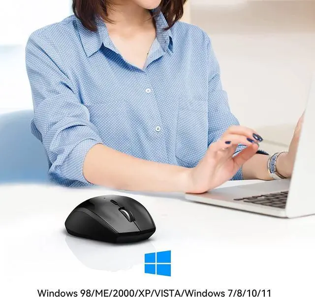 Alt view image 7 of 7 - TECKNET Bluetooth Mouse, 4800 DPI Computer Mouse, 2-Year Battery Wireless Mouse 6 Adjustable DPI, 6 Buttons Compatible with Laptop/Windows/Computer