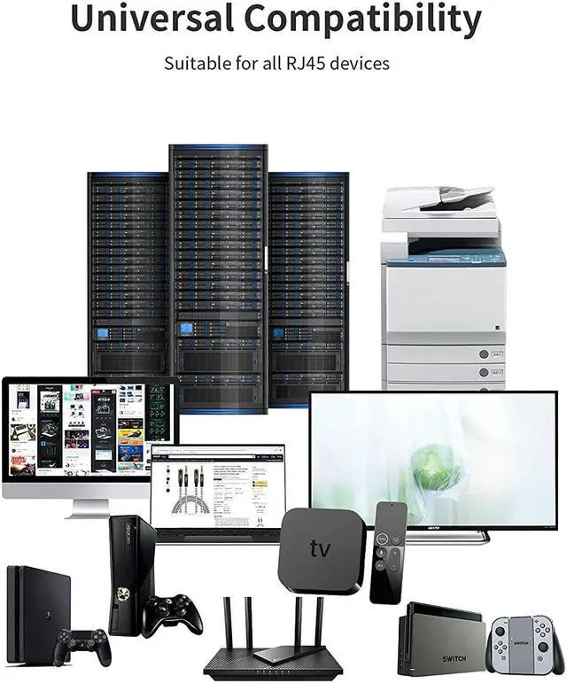 Alt view image 6 of 7 - CableCreation 1 Foot (5-Pack) Short CAT 5e Ethernet Patch Cable, RJ45 Computer Network Cord, Cat5/Cat5e/Cat6 LAN Cable UTP 24AWG+100% Copper Wire for PC, Mac, Laptop, PS3, PS4, Xbox, 0.3m, Gray