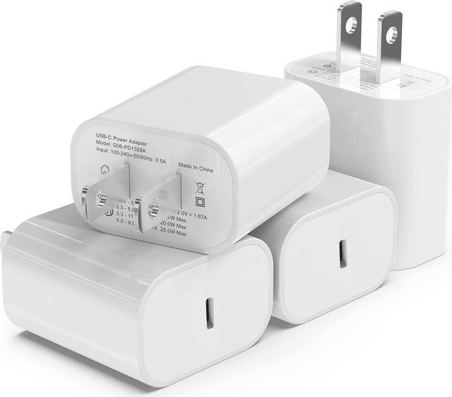 4Pack [Apple MFi Certified] USB Block iGENJUN C Wall iPhone Charger Fast with 20W Charger, Charger