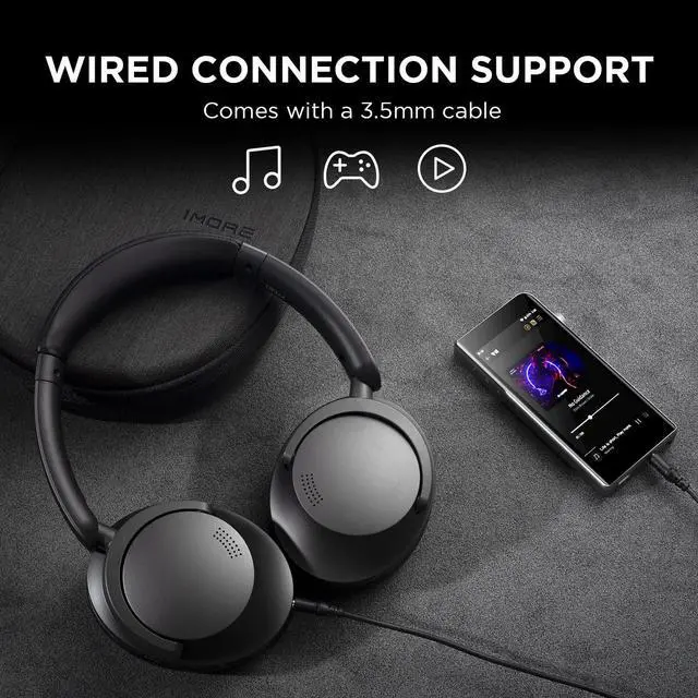 Alt view image 6 of 7 - 1MORE SonoFlow Active Noise Cancelling Headphones, Bluetooth Headphones with LDAC for Hi-Res Wireless Audio, 70H Playtime, Clear Calls, Preset EQ Via App