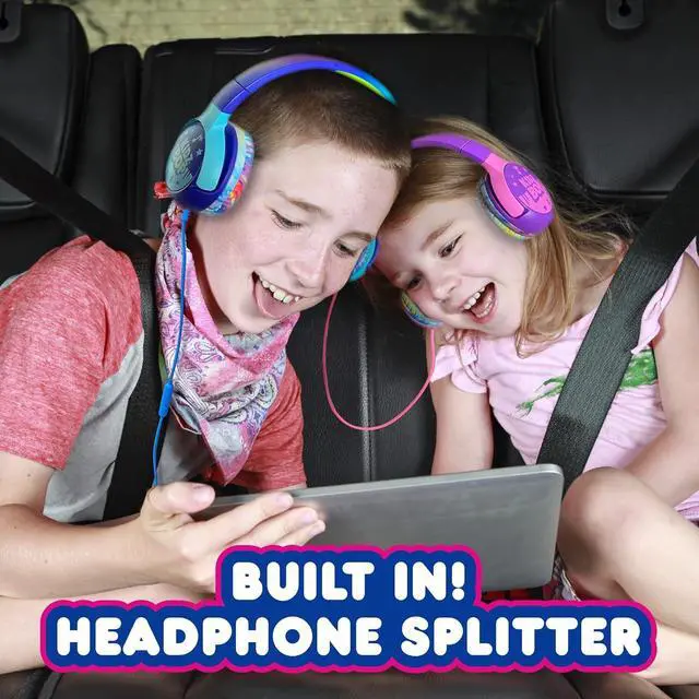 Alt view image 5 of 6 - Move2Play, Kidz Bop, Wired Headphones for Kids | Microphone | 3.5mm Plug | Volume Limiting 85dB/94dB | Soft Pads | Adjustable | School Use | Gift 3 4 5 6 7 8+ Year Old Girls Boys Toddlers