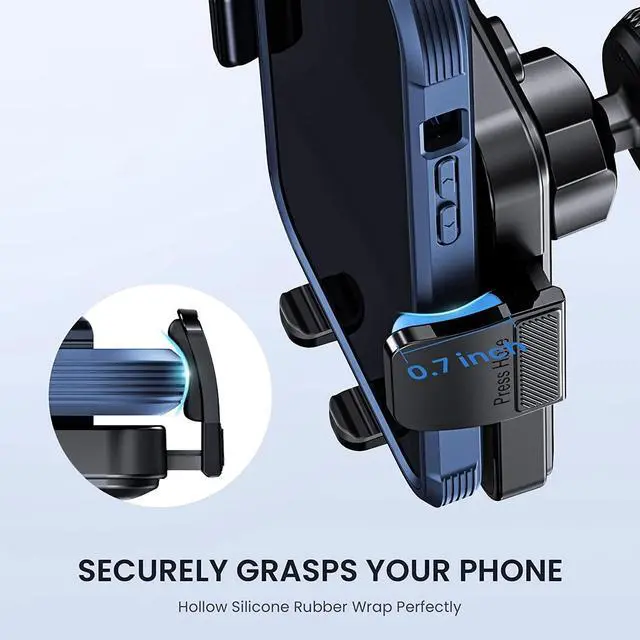 Alt view image 4 of 7 - Car Vent Phone Mount for Car [Military-Grade Hook Clip] Phone Stand for Car [Thick Cases Friendly] Air Vent Clip Cell Phone Holder for Smartphone iPhone Automobile Cradles Universal