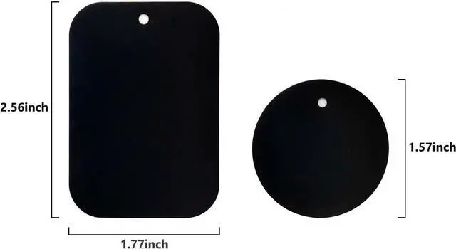 Alt view image 2 of 6 - Smartphones Metal Plate 12 Pack for Phone Car Mount Holder Cradle with 3M Adhesive (Compatible with Magnetic Mounts) - 6 Rectangle and 6 Round Black