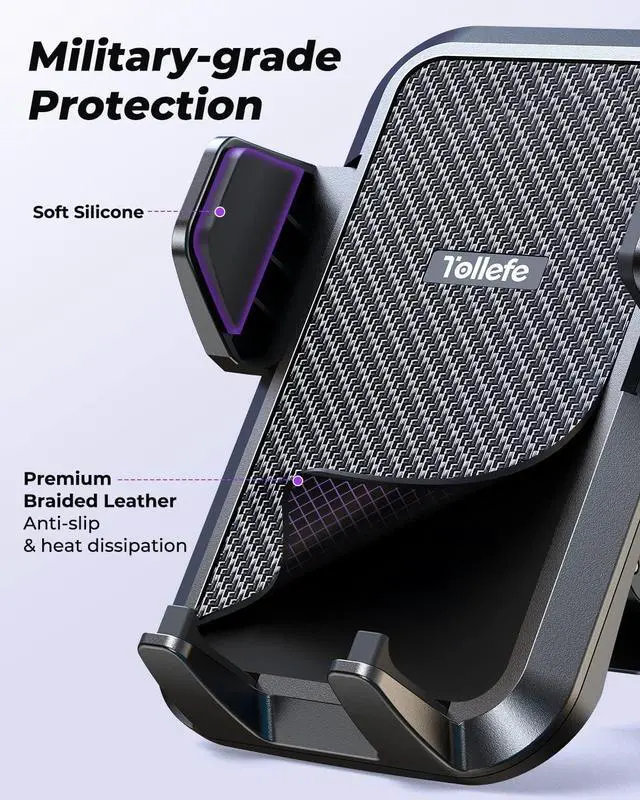 Alt view image 3 of 7 - Car Phone Holder [Thick Cases Friendly] Car Phone Holder Mount Hands-Free Phone Mount for Car Fit for iPhone for  and Smartphone