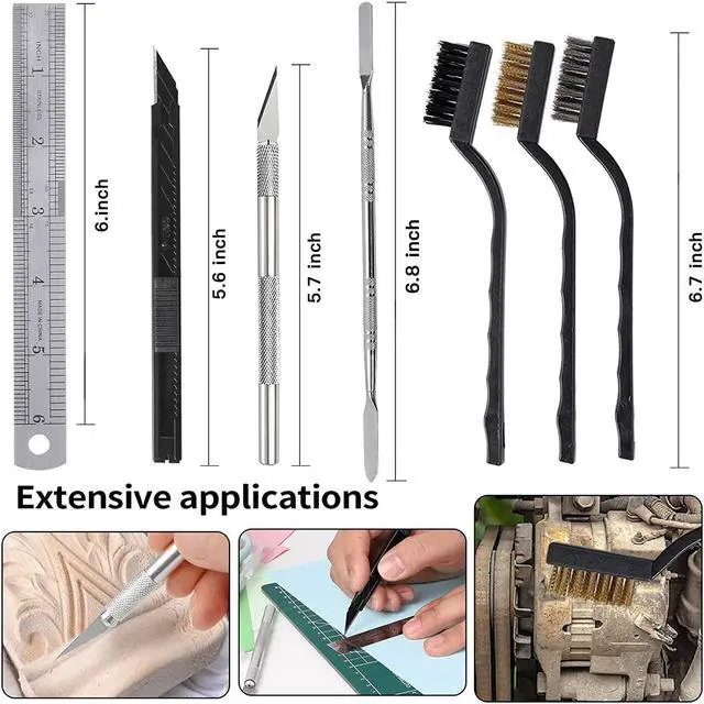 Alt view image 4 of 7 - HIJIRH 165 Pcs Pro Grade 3D Printing Tool Kit,3D Printer Tool Kits,Diverse 3D Printer Accessory Including Electric Polishing Machine,Tool Box,for Remove/Trim and Finish 3D Print