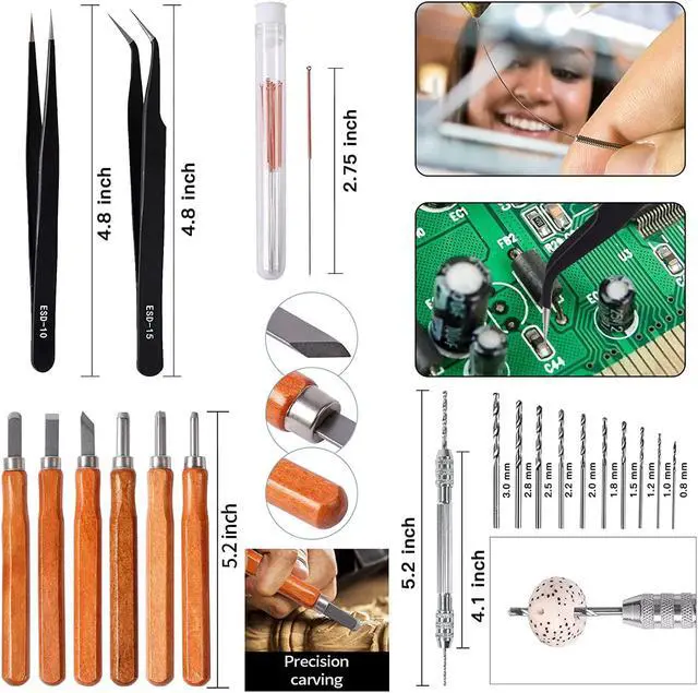 Alt view image 6 of 7 - HIJIRH 165 Pcs Pro Grade 3D Printing Tool Kit,3D Printer Tool Kits,Diverse 3D Printer Accessory Including Electric Polishing Machine,Tool Box,for Remove/Trim and Finish 3D Print