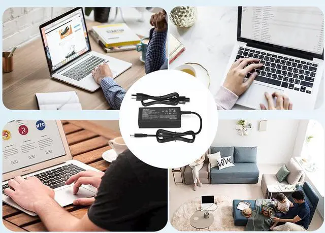 Alt view image 6 of 6 - Laptop Charger for Dell Inspiron 14 15 3501 3505 3502 5502 5406 5515 5100 5505 7400 AC Power Supply Adapter Cord 65W 19.5V 3.34A