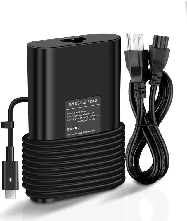 Main image of 65W 45W Laptop Charger USB C - Compatible with  Latitude 5420 5520 7275 7420 7410 7370 XPS 13 9350 9250 9380 9370 9360 9365 Adapter Power Cord