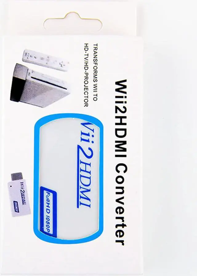 Alt view image 7 of 7 - Wii to HDMI Converter Wii to HDMI Audio Video Converter with 3.5mm Audio Cable Compatible with Wii Wii U HDTV Supports All Wii Display Modes