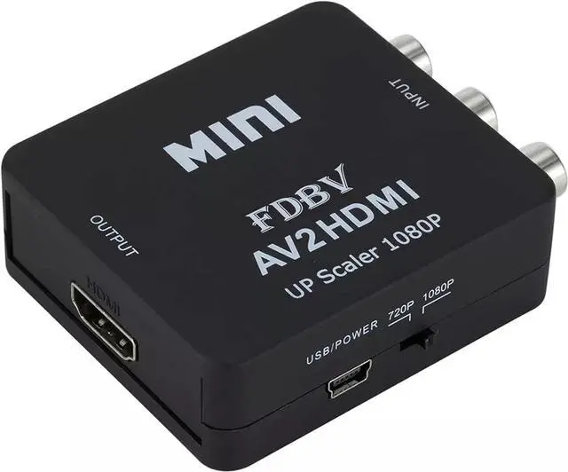 Alt view image 4 of 7 - for RCA to HDMI Adapter AV to HDMI Converter Video Audio 1080P Mini for RCA Composite CVBS Converter Adapter for Supporting PAL/NTSC for TV/PC/ PS3/ STB/Xbox VHS/VCR/Blue-Ray DVD Players
