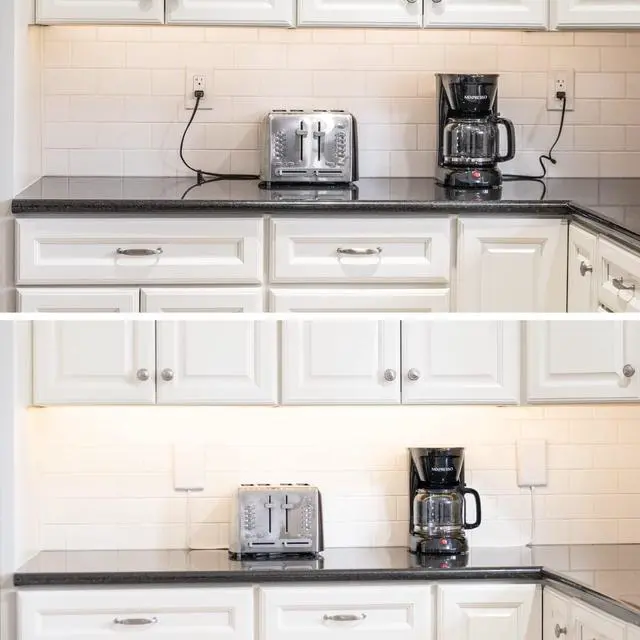Alt view image 2 of 7 - Sleek Socket - The Original & Patented Ultra-Thin Outlet Concealer with Cord Concealer Kit, 3 Outlet, 3-Foot Cord, Universal Size, UL Certified (Ideal for Kitchens, Small Spots & Behind Furniture)