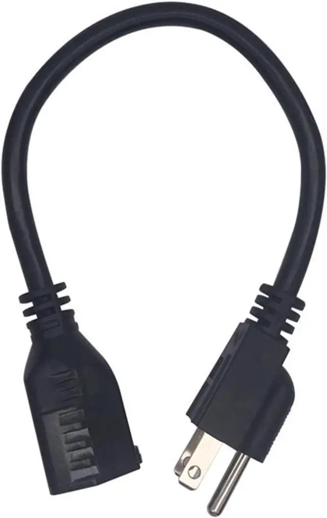 Alt view image 5 of 5 - Short Power Extension Cord ,16AWG/13A,Outlet Saver, 3 Prong Male Plug to Female Socket Heavy Duty Power Extension Cable(1FT/0.3M)\u2026