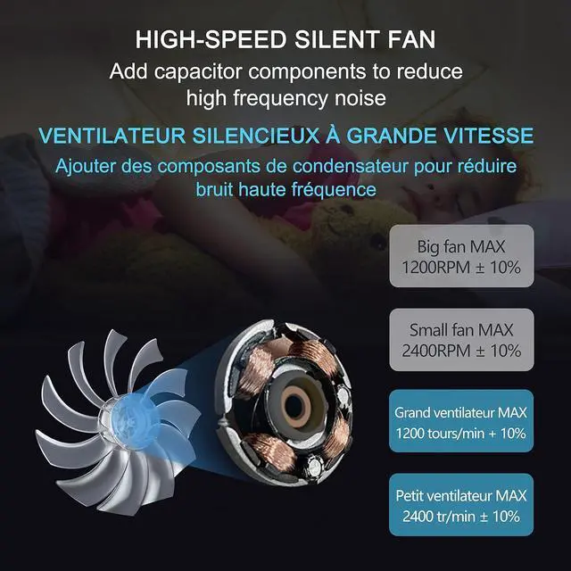Alt view image 4 of 6 - TopMate C5 12-15.6 inch Gaming Laptop Cooler Cooling Pad | 5 Quiet Fans and LCD Screen | 2500RPM Strong Wind Designed for Gamers and Office