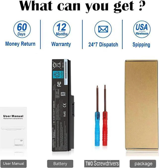 Alt view image 5 of 6 - PA3817U-1BRS Battery for Toshiba Satellite P755 P745 L755 L755D L775 L775D L745 L655 L675 L645 C655 C675 A655 M645 Series P745-S4320 L755-S5153 L655-S5097 L655-S5150 L675D-S7104 PA3818u-1BRS PABAS228