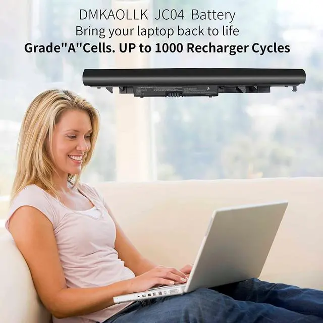 Alt view image 2 of 7 - DMKAOLLK JC04 JC03 Battery for HP Spare 919700-850 919681-421 15-bs0xx 15-bs1xx 15-bs2xx 15-bs031wm 15-bs027la 15-bs015la 14-bs0xx 14-bs013la 14-bs026la 17-bs0xx 17-bs061st 17-ak0xx 15-bw0xx 3inr19/66