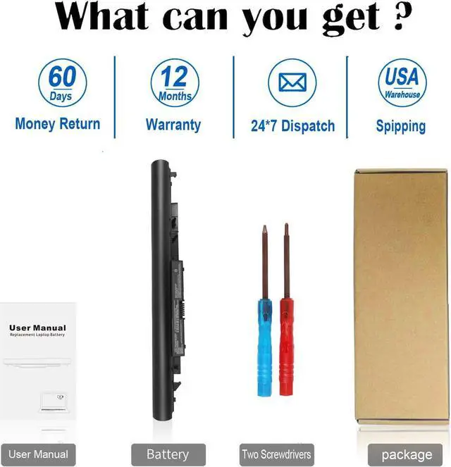 Alt view image 7 of 7 - DMKAOLLK JC04 JC03 Battery for HP Spare 919700-850 919681-421 15-bs0xx 15-bs1xx 15-bs2xx 15-bs031wm 15-bs027la 15-bs015la 14-bs0xx 14-bs013la 14-bs026la 17-bs0xx 17-bs061st 17-ak0xx 15-bw0xx 3inr19/66