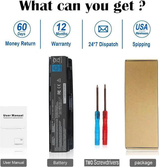 Alt view image 6 of 7 - PA5109U-1BRS PABAS272 Battery for Toshiba Satellite S75-B C75 C75D-B C75D-C C55 C75D-B7100 C75D-B7304 C75D-A7223 L75-B7150 L75D-A7284 S75-A7334 C55D-A5381 C55-A5135 C55-A5172 PA5110U-1BRS PA5108U-1BRS