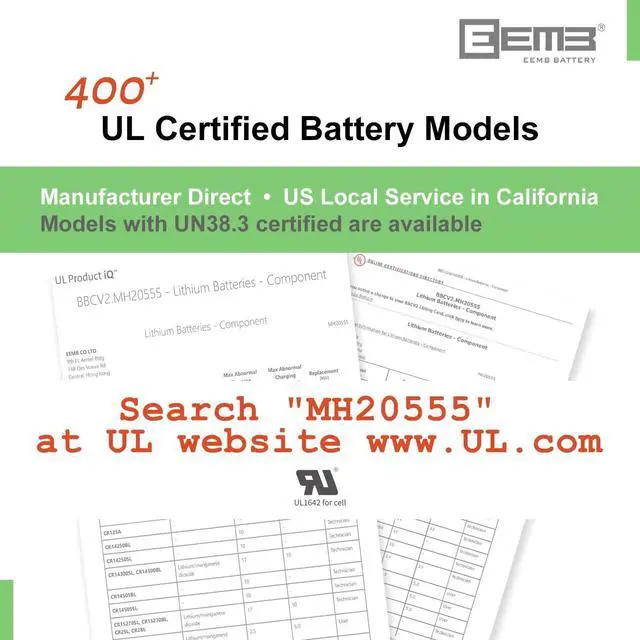 Alt view image 6 of 6 - EEMB 5PACK 3.7V LIR2032 Rechargeable CMOS Battery with Wire Leads and MOLEX Wire Connector for Computer or Laptop Motherboard Battery - Rechargeable
