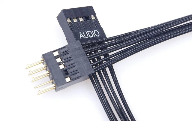 Alt view image 4 of 7 - Motherboard Extension Cable Set 22AWG Silver Plating Cord Gold-Plated Plug Six Kinds POWE LED HDD LED Power SW Reset SW HD Audio Front USB Extension Cable Length 11 inches Compatible with PC