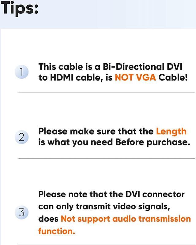 Alt view image 2 of 7 - HDMI to DVI Short Cable 0.5ft Bi-Directional DVI-I (24+5) Female to HDMI Male Adapter 1080P DVI to HDMI Converter Compatible with Xbox PC TV TV Box PS5 Blue-ray Switch