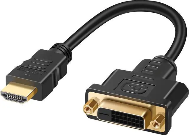 Main image of HDMI to DVI Adapter Cable Bi-Directional HDMI Male to DVI-D (24+1) Female Converter Cord 1080P DVI to HDMI HD Video Adapter Wire for HDTV PC Xbox Blue-ray DVD A/V Receivers