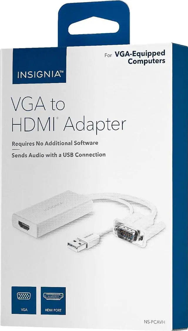 Alt view image 5 of 5 - VGA to HDMI Adapter - Model: NS-PCAVH