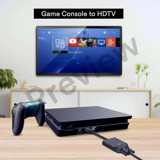 Alt view image 5 of 7 - HDMI to VGA 1080P HDMI Male to VGA Female with Audio for Laptop pc Desktop TVbox Xbox PS3 PS4 etc -Black