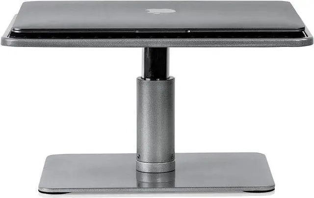 Alt view image 6 of 7 - Mount-It! Adjustable Height Laptop Stand for MacBook Pro, Ergonomic Desk Riser for 11-15 Inch Laptops and 24-32 Inch Monitors