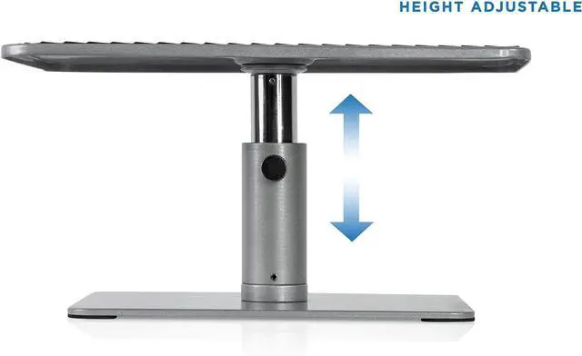 Alt view image 7 of 7 - Mount-It! Adjustable Height Laptop Stand for MacBook Pro, Ergonomic Desk Riser for 11-15 Inch Laptops and 24-32 Inch Monitors