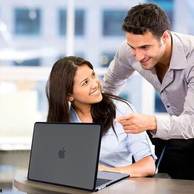 Alt view image 7 of 7 - BlueSwan Compatible with MacBook Pro 13 inch Case 2022-2017 A2338 M2/M1 A2289 A2251 A2159 A1989 A1706 A1708, Anti-Cracking and Anti-Fingerprint Hard Shell Case, Soft TPU Bumper + PC, Frosted Black