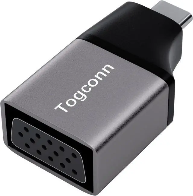 Alt view image 5 of 6 - USB C to VGA Adapter 1080P@60Hz 5 Pack Portable Type C Male to VGA Female Adapter Converter Compatible with MacBook Pro/Air ipad  XPS Surface Book Pixelbook and More