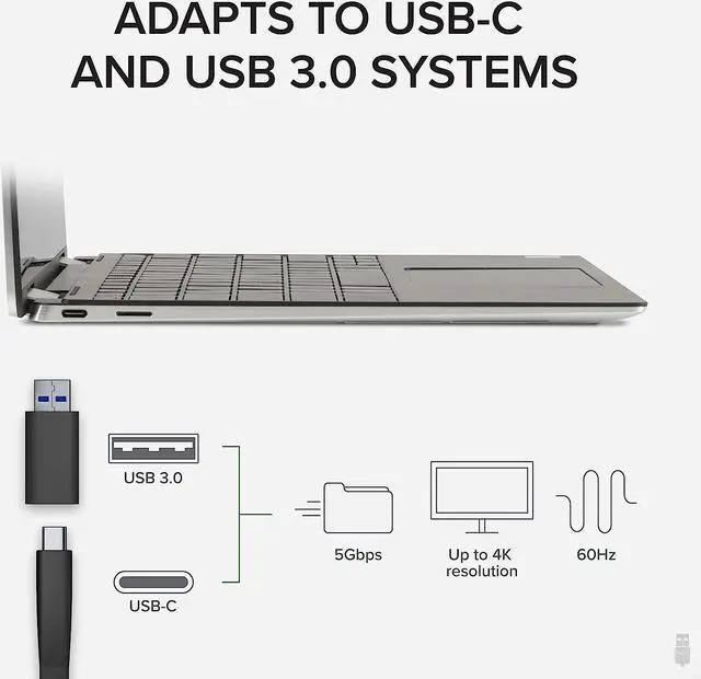 Alt view image 4 of 7 - 4K DisplayPort and HDMI Dual Monitor Adapter for USB 3.0 and USB-C Compatible with Windows and ChromeOS