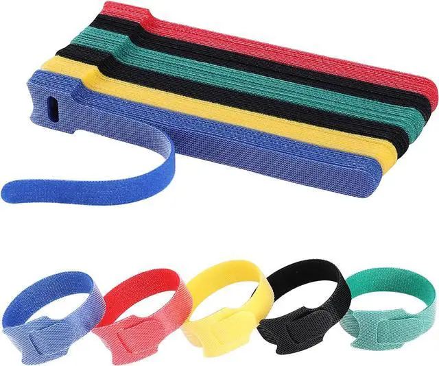Main image of 120PCS 6 Inch Cable Ties Reusable Multi-Purpose Wire Ties Cord Organizer Adjustable Cable Management 5 Colors