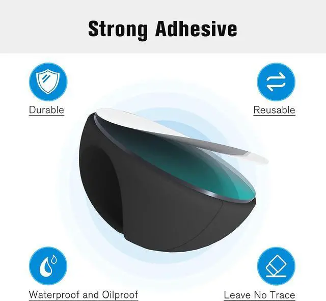 Alt view image 6 of 7 - 12 Pack Cable Clips Cord Organizer Holder Adhesive Cable Management Charger Wire Holder Clips for Desk Home Office Car Cubicle Nightstand Black