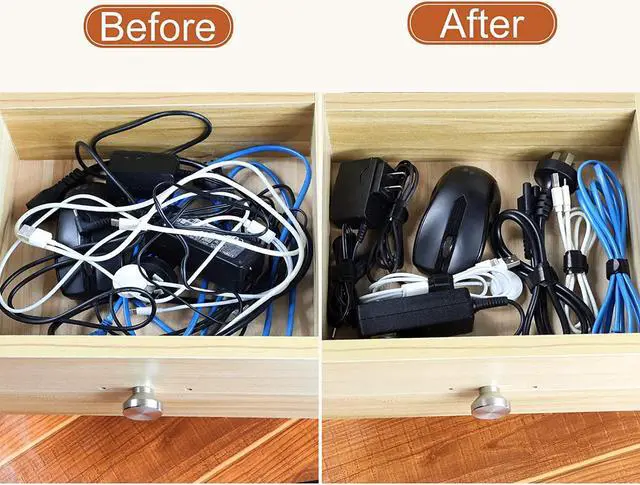 Alt view image 3 of 6 - 120PCS 6 Inch Reusable Cable Ties Wire Ties Cord Organizer Cable Organizer Adjustable Management Black