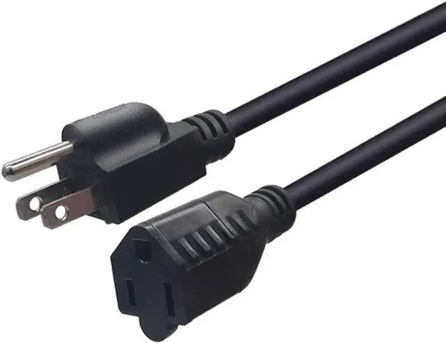 Main image of Short Power Extension Cord ,16AWG/13A,Outlet Saver, 3 Prong Male Plug to Female Socket Heavy Duty Power Extension Cable10ft/3m\u2026