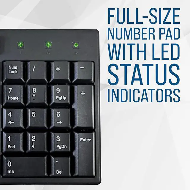 Alt view image 5 of 7 - Manhattan Wired Computer Keyboard  Basic Black Keyboard - with 4.5ft USB-A Cable, 104-keys, Foldable Stands - Compatible for Windows, PC, Laptop - 3 Yr Mfg Warranty  179324