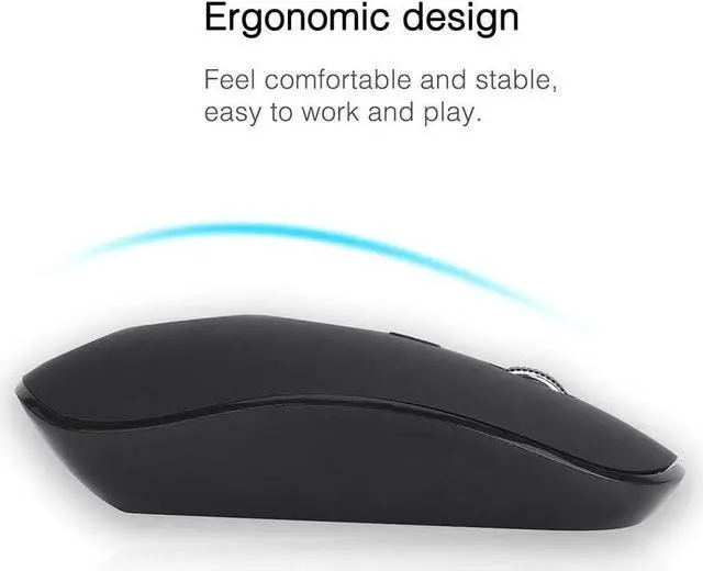 Alt view image 7 of 7 - Full Size Large Print 2.4g Wireless Keyboard and Mouse with Oversized Print for Kids Visually Impaired Low Vision Individuals (Black)