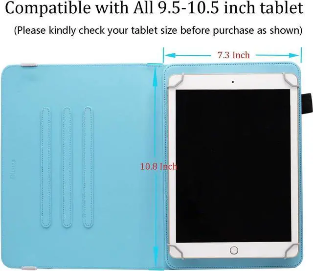 Alt view image 6 of 6 - Universal 10 10.1 Inch Android Tablet Case 360 Degree Rotating Multi-Angle Viewing Stand Universal Case Cover for 10 10.1 and All 9.5-10.5 Inch Tablet Shiny Butterfly