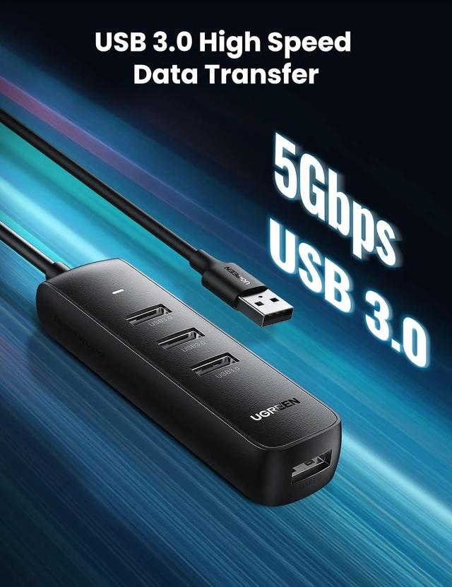 Alt view image 2 of 7 - UGREEN USB-A Hub 4 USB-A for PC, Laptop and More
