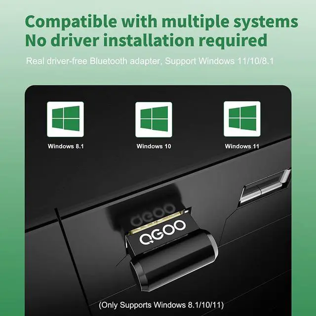 Alt view image 5 of 7 - USB Bluetooth 5.3 Adapter for Desktop PC, Really Plug & Play Mini Bluetooth EDR Dongle Receiver & transmitter for Laptop Computer Headphones Keyboard Mouse Speakers Printer Windows 11/10/8.1