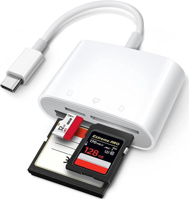 USB C SD Card Reader for iPad/Mac/MacBook, ChiaoPio USB C to SD CF, Type C SD  Card Adapter Supports Compact Flash/CF/SD/MicroSD for iPad Pro/Air/Mini Mac  iMac MacBook Pro/Air Laptop 