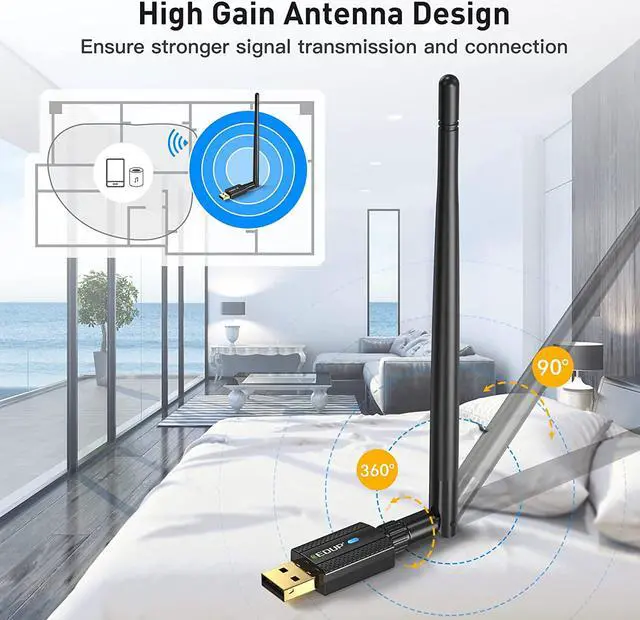 Alt view image 4 of 7 - Long Range Bluetooth 5.3 Adapter for PC USB High Gain 5dBi 100m/492ft Antenna for Desktop Laptop Bluetooth Dongle for Mouse, Keyboard,Speakers,Supports Windows 11/10/8.1,Plug and Play