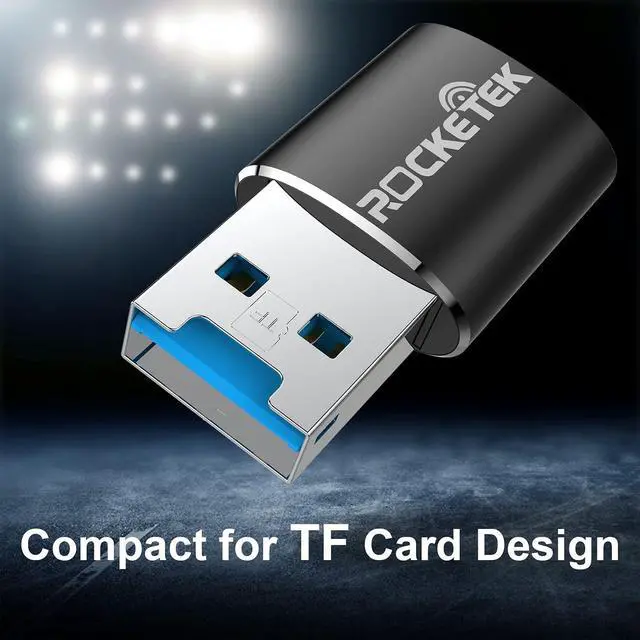 Alt view image 5 of 7 - Rocketek Aluminum USB 3.0 Portable Memory Card Reader Adapter for Micro SD Card/TF Card Reader Adapter