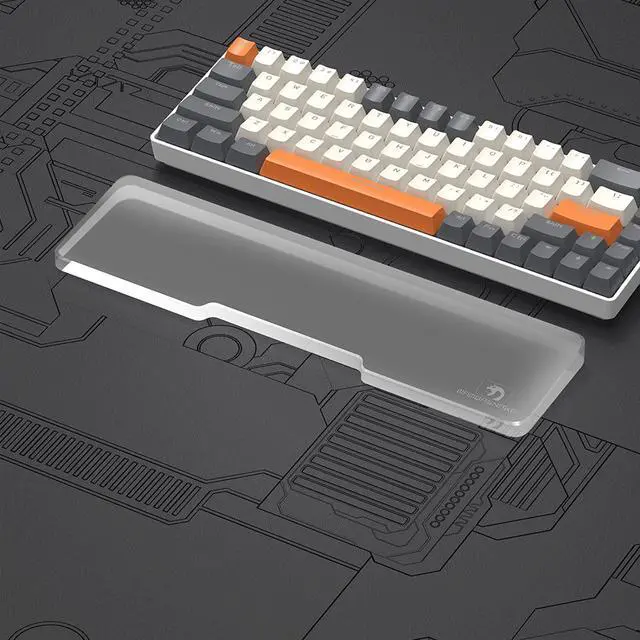 Main image of Acrylic Keyboard Wrist Rest - Compact 60% Keyboard- Mechanical Keyboards Ergonomic Palm Rest for Computer Keyboard Anti-Slip Base Wrist Pad for Laptop Office & Home-Easy Typing