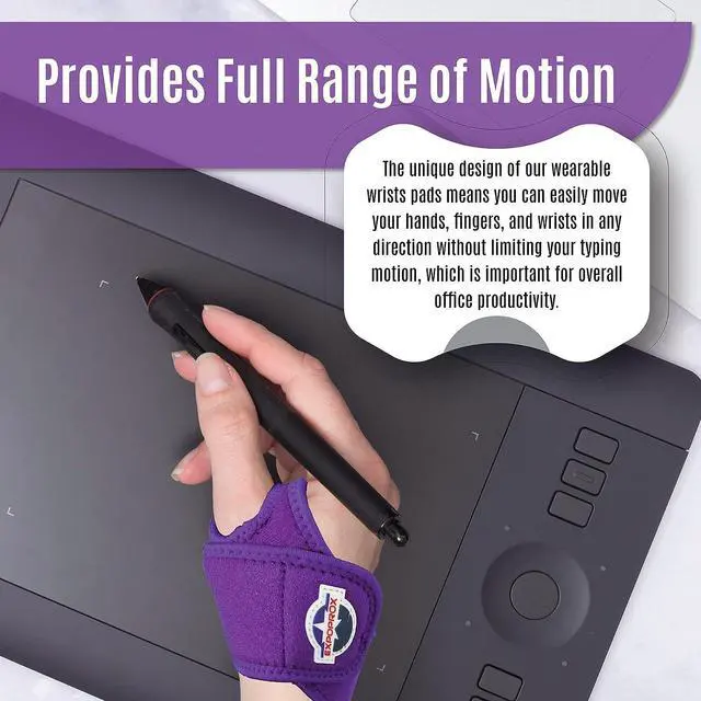 Alt view image 5 of 7 - .Wearable Gel Wrist Rest Pads.Mouse and Keyboard Wrist Support Adjustable Wrist Brace.