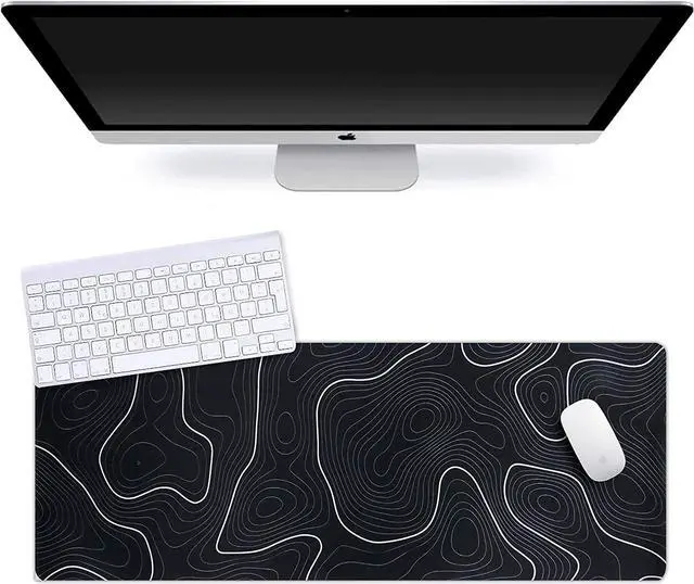 Alt view image 2 of 6 - Large Gaming Mouse Pad Extended Big XXL Mouse Pad Keyboard Laptop Computer Desk Mat with Non-Slip Base Stitched Edge for Home Office Gaming Work