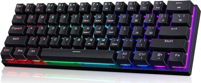 IG INSTAGO 60% Mechanical Keyboard, RGB LED Backlit, Gateron Optical  Switch, Macros, Waterproof, Ergonomic USB Wired Gaming Keyboard for PC/Mac