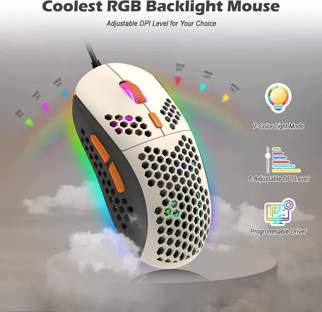 Alt view image 6 of 7 - RK-T8PR0 Wired 65% Mechanical Gaming Keyboard and Mouse Combo with RGB Backlit Anti-ghosting TKL Mini 68 Key Coiled C to A Cable Tactile Blue Switch for PS4 PS5 Xbox PC Mac Gamer(Dark Gray)